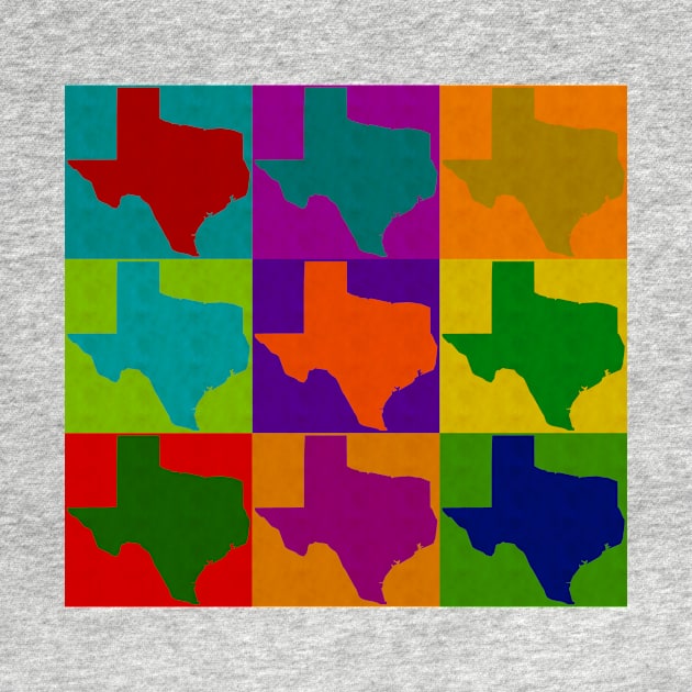 Texas Pop Art Graphic Design Love TX State by joannejgg